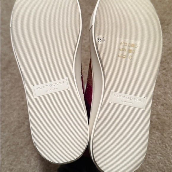 Kurt Geiger Laney stripe crystal rainbow white sneaker shoe size 38.5 - Picture 8 of 8